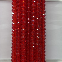 Горный хрусталь прозрачный ярко-красный №13 6мм